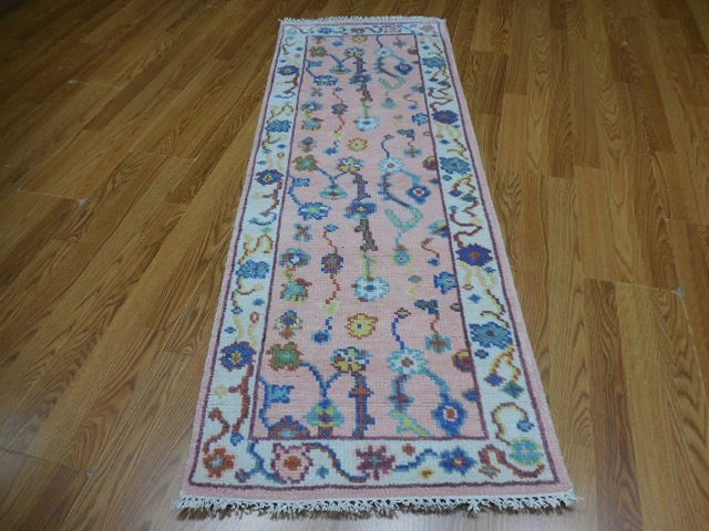 2.1’ x 6' Ft. Contemporary Turkish Oushak Bohemian Hand Knotted Wool Runner / Rug - BR3032