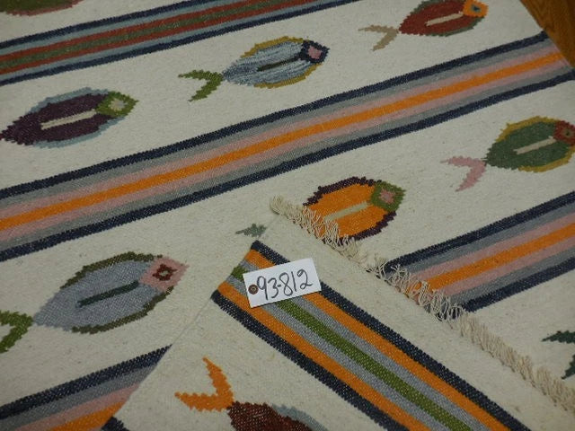 4' x 6' Ft. Fun Colorful Fish Design Turkish Oushak Kilim Hand Knotted Wool Area Rug – BR30266