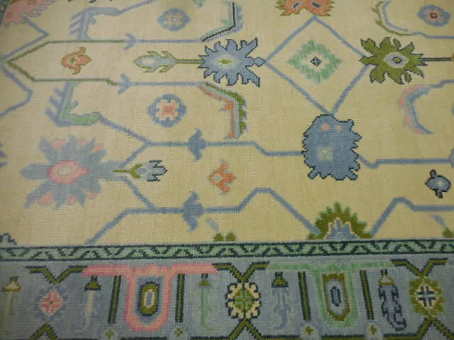 6' x 9' Ft. Turkish Bohemian Oushak Contemporary Hand Knotted Wool Rug - BR468