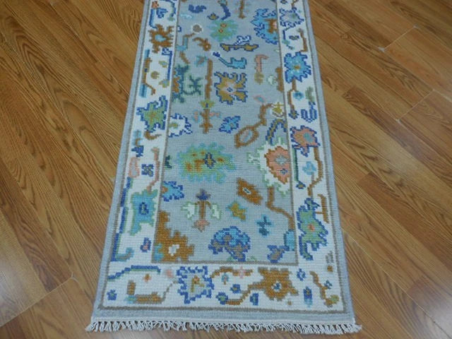 2' x 8' Ft. Contemporary Turkish Bohemian Oushak Hand Knotted Wool Runner / Rug - BR3072