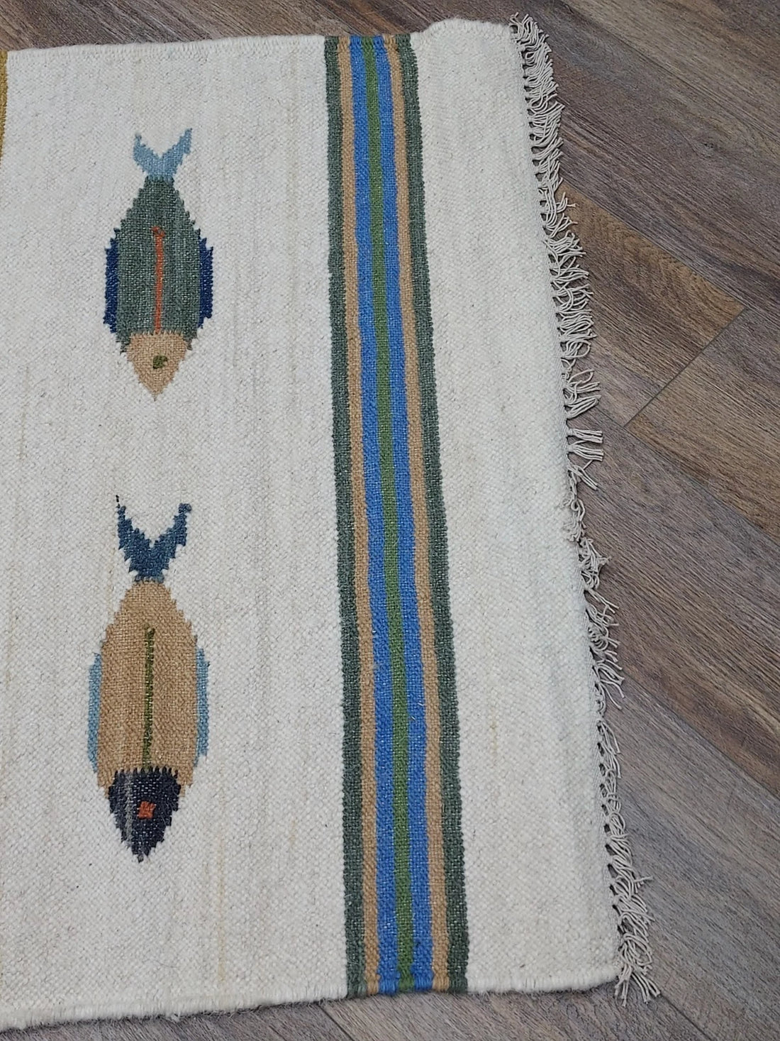 3' x 5' Ft. Fun Colorful Fish Design Turkish Oushak Kilim Hand Knotted Wool Area Rug – BR3048