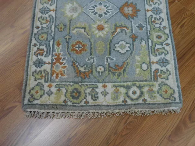 2' x 3' Ft. Turkish Bohemian Oushak Contemporary Hand Knotted Wool Rug - BR466
