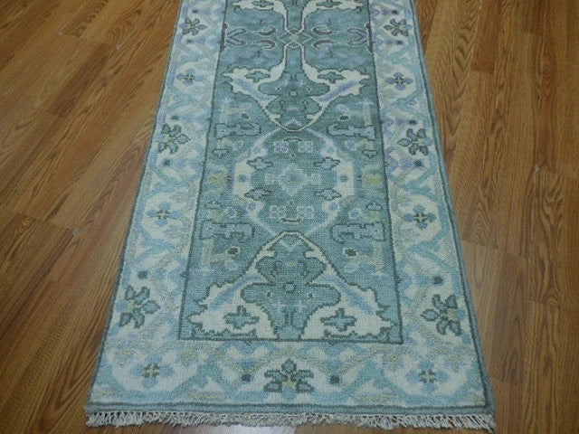 2.5’ x 10' Ft. Contemporary Turkish Oushak Bohemian Hand Knotted Wool Runner / Rug - BR3025