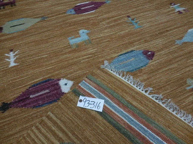 5' x 8' Ft. Fun Colorful Fish Design Turkish Oushak Hand Knotted Wool Area Rug - BR3020