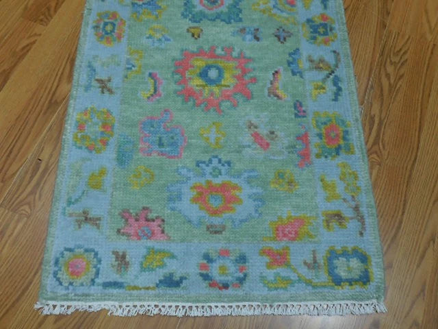 2’ x 3’ Ft. Contemporary Turkish Oushak Bohemian Hand Knotted Wool Small Area Rug - BR2670