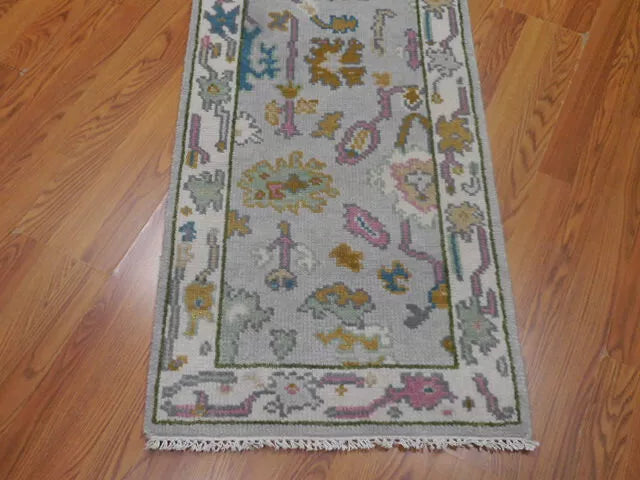 2' x 6.2' Ft. Turkish Bohemian Oushak Contemporary Hand Knotted Wool Runner Rug - BR461