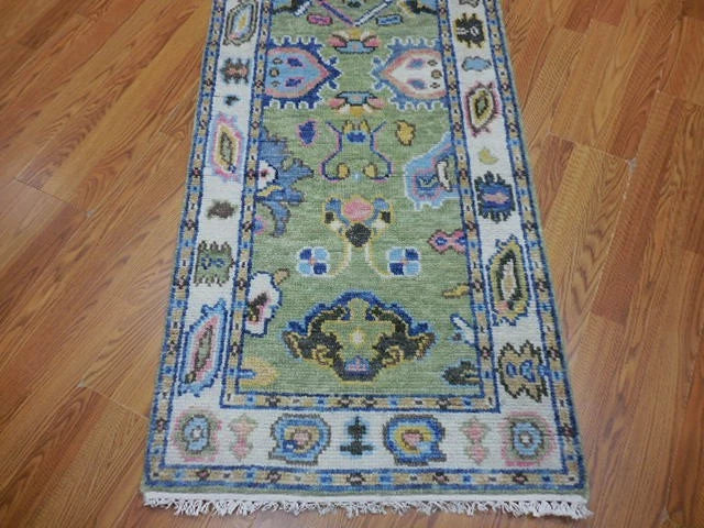 2 1/2’ x 8' Ft. Contemporary Turkish Oushak Bohemian Hand Knotted Wool Runner / Rug - BR3011