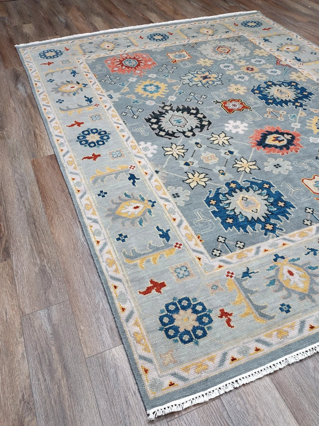 8' x 10' Ft. Contemporary Turkish Oushak Bohemian Hand Knotted Wool Rug - BR3076
