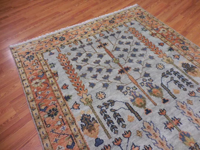 6' x 9' Ft. Turkish Bohemian Oushak / Ushak Contemporary Hand Knotted Wool Area Rug - BR453