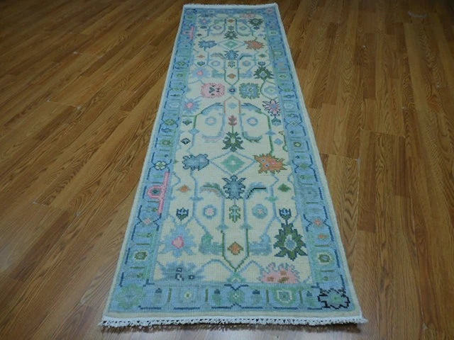 2.7’ x 8' Ft. Contemporary Turkish Oushak Bohemian Hand Knotted Wool Runner - BR2575