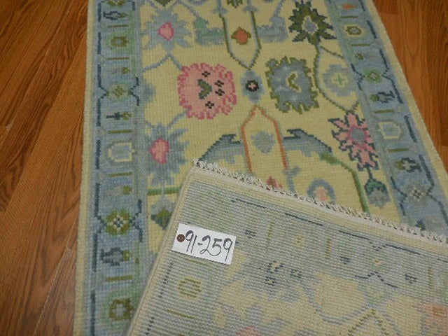 2.7’ x 8' Ft. Contemporary Turkish Oushak Bohemian Hand Knotted Wool Runner - BR2575