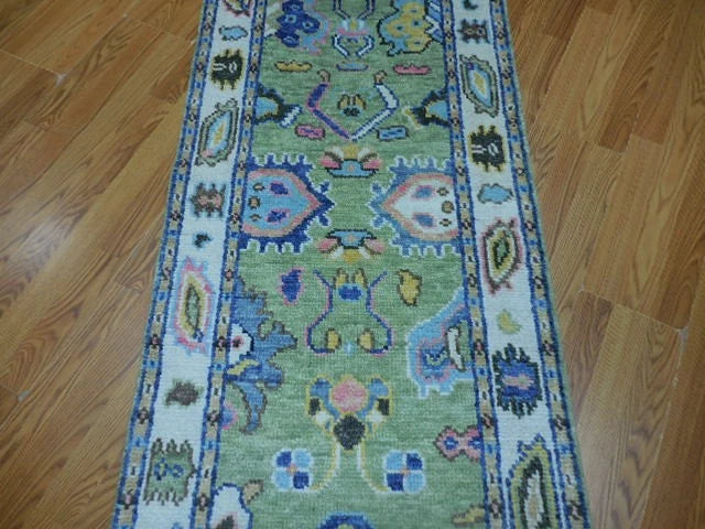 2 1/2’ x 8' Ft. Contemporary Turkish Oushak Bohemian Hand Knotted Wool Runner / Rug - BR3011