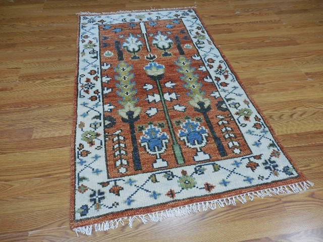 3' x 5' Ft. Contemporary Turkish Oushak Bohemian Hand Knotted Wool Runner - BR3087