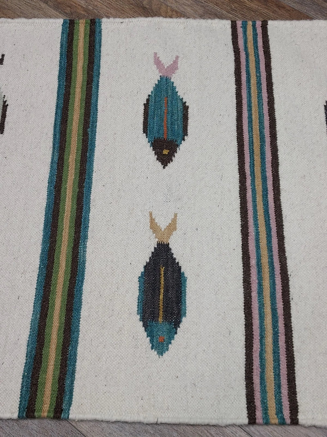 3' x 5' Ft. Fun Colorful Fish Design Turkish Oushak Kilim Hand Knotted Wool Area Rug – BR3028