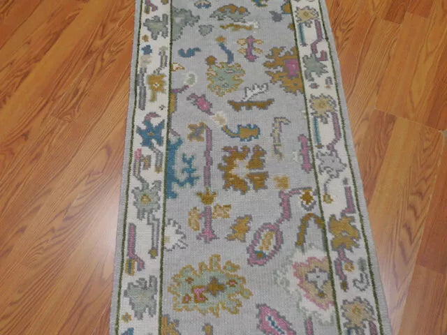 2' x 6.2' Ft. Turkish Bohemian Oushak Contemporary Hand Knotted Wool Runner Rug - BR461