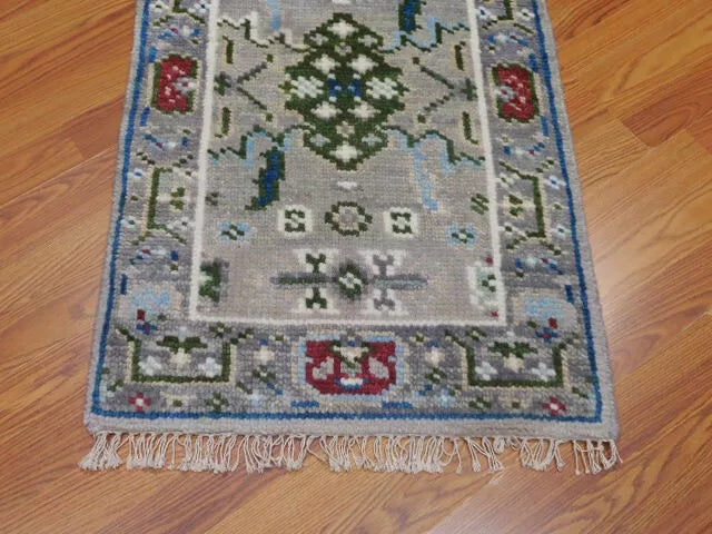 2' x 3' Ft. Turkish Bohemian Oushak Contemporary Hand Knotted Wool Rug - BR459