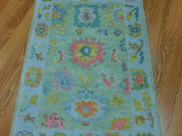 2’ x 3’ Ft. Contemporary Turkish Oushak Bohemian Hand Knotted Wool Small Area Rug - BR2670