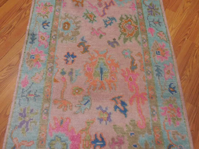 3' x 5' Ft. Turkish Bohemian Oushak Contemporary Hand Knotted Wool Rug - BR463