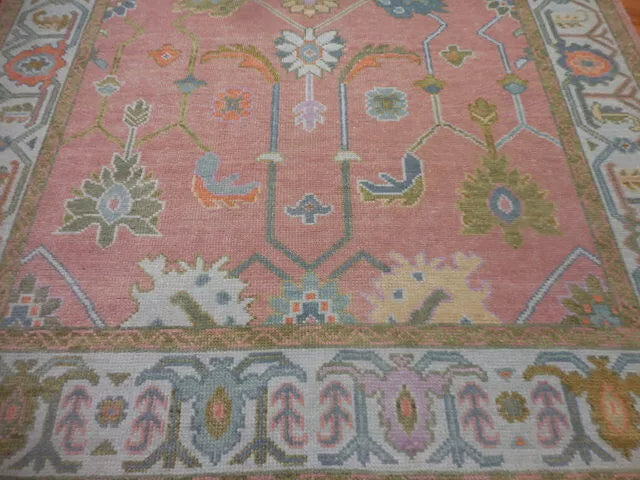 9' x 6' Turkish Bohemian Oushak / Ushak Contemporary Hand Knotted Area Rug - BR456