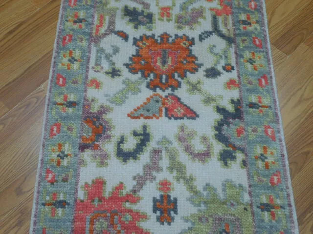 2' x 3' Ft. Turkish Bohemian Oushak Contemporary Hand Knotted Wool Rug - BR460