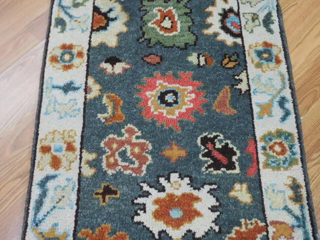 2' x 3' Ft. Turkish Bohemian Oushak Contemporary Hand Knotted Wool Rug - BR470
