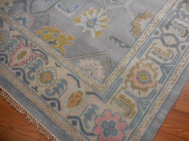 10' x 8' Turkish Bohemian Oushak / Ushak Contemporary Hand Knotted Area Rug - BR458