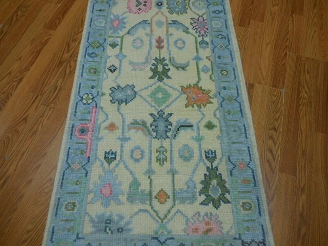 2.7’ x 8' Ft. Contemporary Turkish Oushak Bohemian Hand Knotted Wool Runner - BR2575