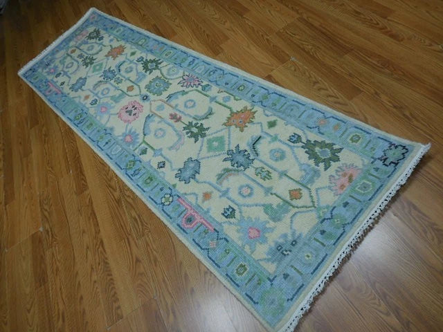 2.7’ x 8' Ft. Contemporary Turkish Oushak Bohemian Hand Knotted Wool Runner - BR2575