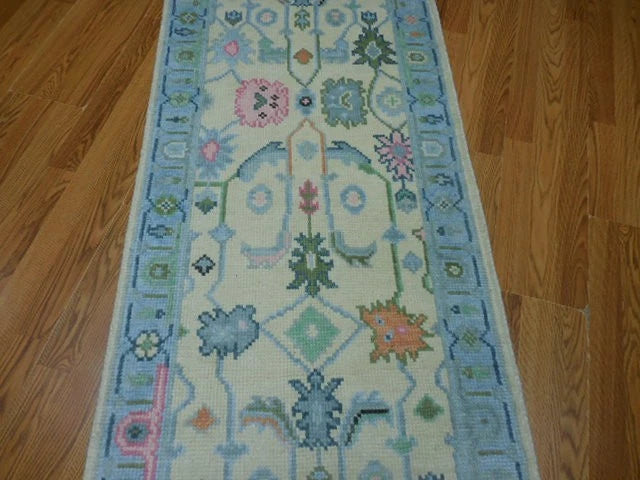 2.7’ x 8' Ft. Contemporary Turkish Oushak Bohemian Hand Knotted Wool Runner - BR2575