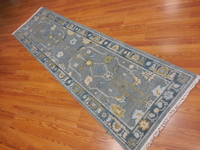 2.2’ x 8' Ft. Contemporary Turkish Oushak Bohemian Hand Knotted Wool Runner / Rug - BR3023