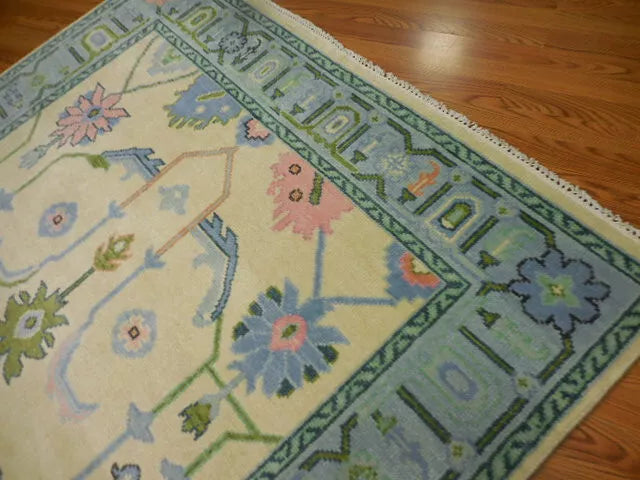 6' x 9' Ft. Turkish Bohemian Oushak Contemporary Hand Knotted Wool Rug - BR468