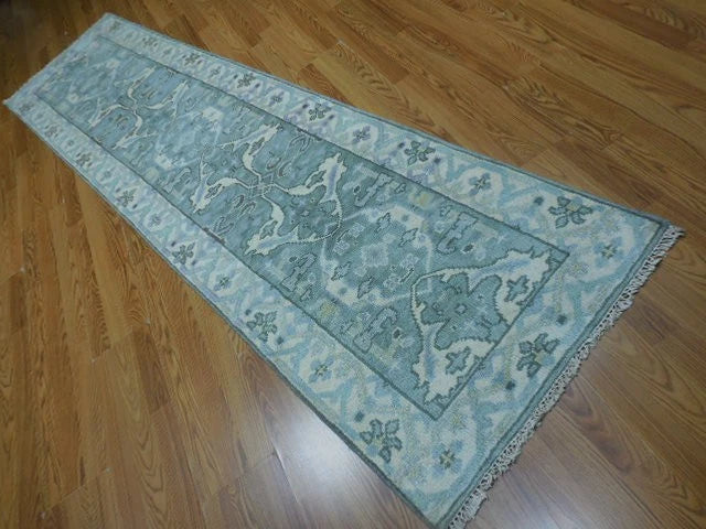 2.5’ x 10' Ft. Contemporary Turkish Oushak Bohemian Hand Knotted Wool Runner / Rug - BR3025