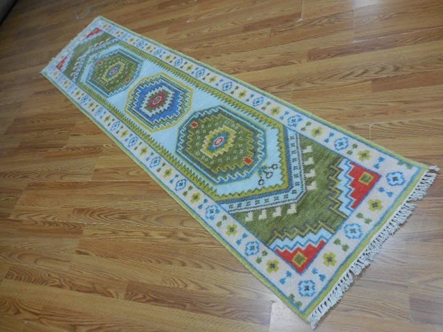 2' x 8' Ft. Contemporary Turkish Bohemian Oushak Hand Knotted Wool Runner / Rug - BR3061