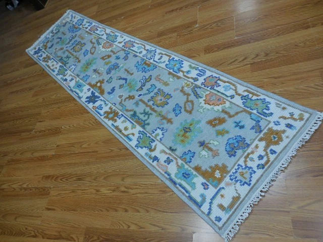 2' x 8' Ft. Contemporary Turkish Bohemian Oushak Hand Knotted Wool Runner / Rug - BR3072