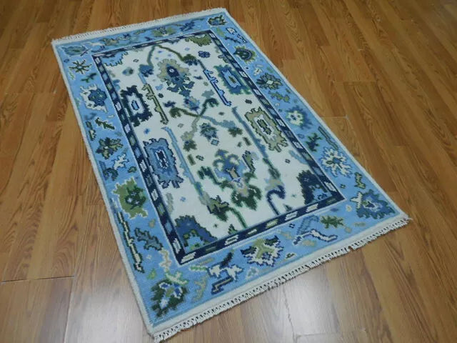 3' x 5.2' Ft. Turkish Bohemian Oushak Contemporary Hand Knotted Wool Rug - BR467
