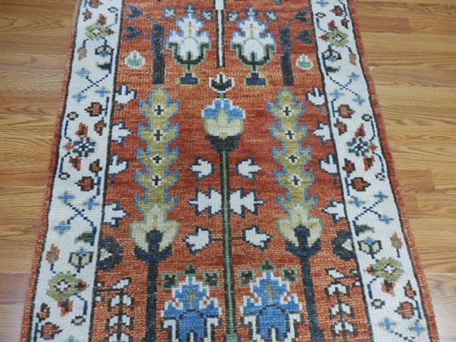 3' x 5' Ft. Contemporary Turkish Oushak Bohemian Hand Knotted Wool Runner - BR3087