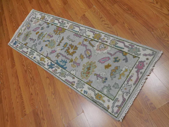 2' x 6.2' Ft. Turkish Bohemian Oushak Contemporary Hand Knotted Wool Runner Rug - BR461