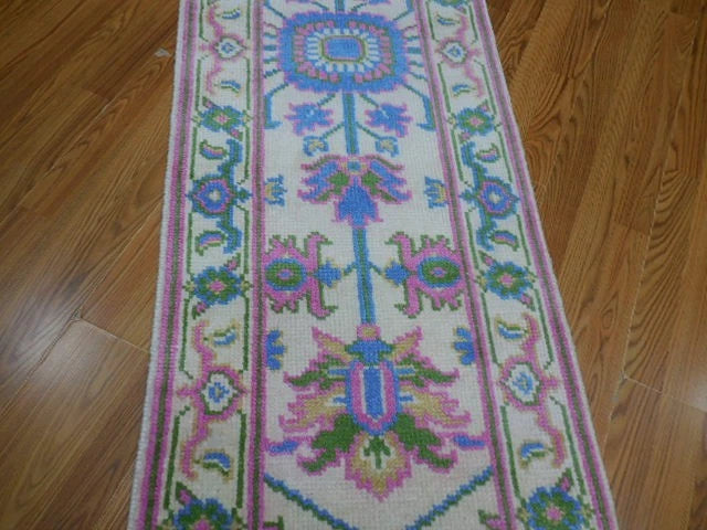 2' x 8' Ft. Contemporary Turkish Bohemian Oushak Hand Knotted Wool Runner / Rug - BR3071