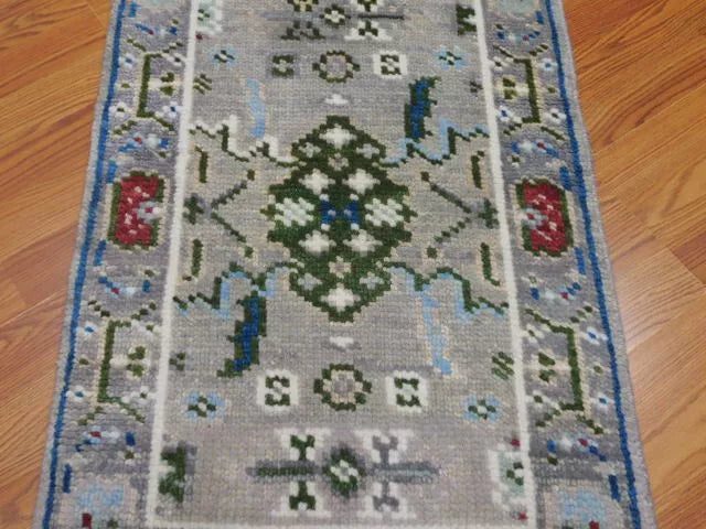 2' x 3' Ft. Turkish Bohemian Oushak Contemporary Hand Knotted Wool Rug - BR459