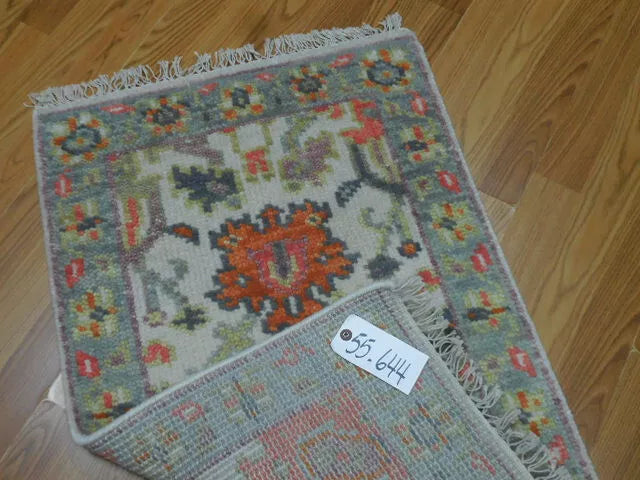 2' x 3' Ft. Turkish Bohemian Oushak Contemporary Hand Knotted Wool Rug - BR460