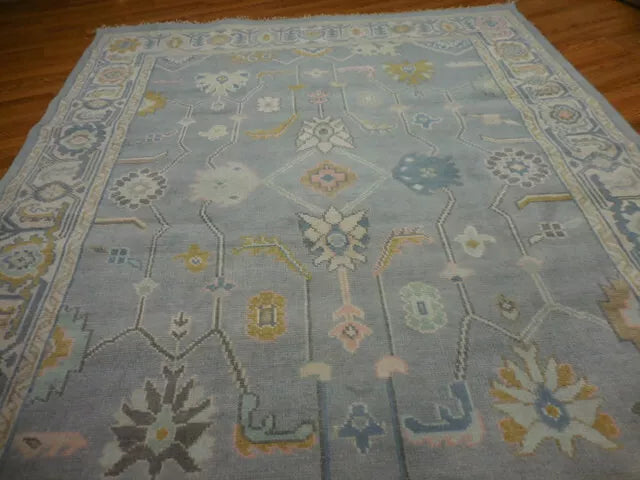 10' x 8' Turkish Bohemian Oushak / Ushak Contemporary Hand Knotted Area Rug - BR458