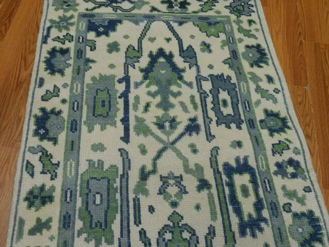 3' x 5' Ft. Turkish Bohemian Oushak Contemporary Hand Knotted Wool Rug - BR471