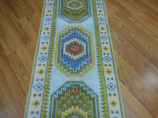 2' x 8' Ft. Contemporary Turkish Bohemian Oushak Hand Knotted Wool Runner / Rug - BR3061