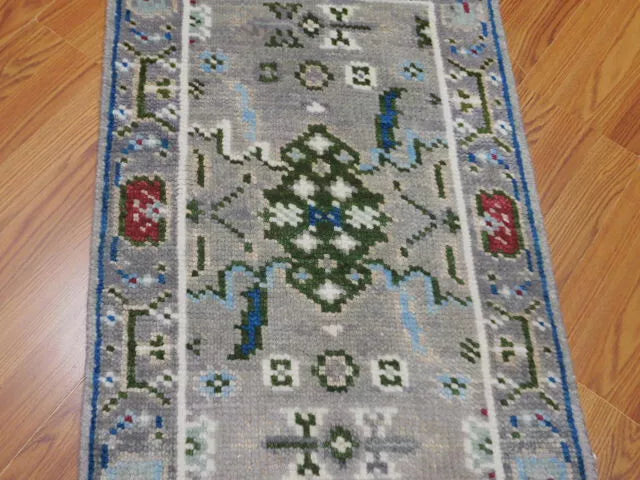 2' x 3' Ft. Turkish Bohemian Oushak Contemporary Hand Knotted Wool Rug - BR464