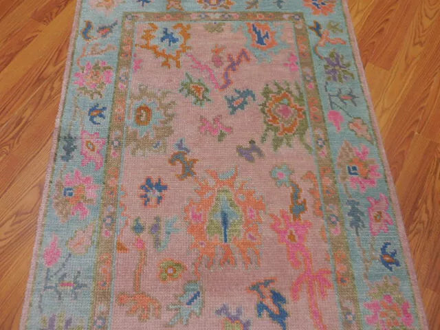 3' x 5' Ft. Turkish Bohemian Oushak Contemporary Hand Knotted Wool Rug - BR463