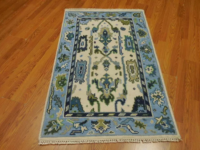 3' x 5.2' Ft. Turkish Bohemian Oushak Contemporary Hand Knotted Wool Rug - BR467