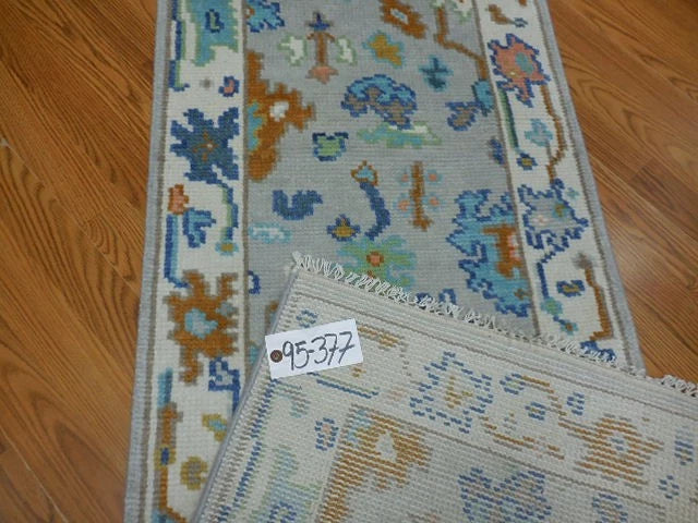 2' x 8' Ft. Contemporary Turkish Bohemian Oushak Hand Knotted Wool Runner / Rug - BR3072