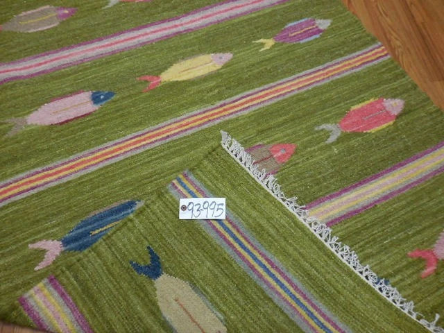 4' x 6' Ft. Fun Colorful Fish Design Turkish Oushak Hand Knotted Wool Area Rug – BR3056