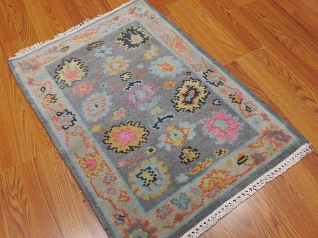 2’ x 3’ Ft. Contemporary Turkish Oushak Bohemian Hand Knotted Wool Small Area Rug - BR2662