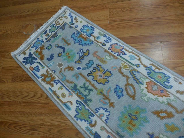 2' x 8' Ft. Contemporary Turkish Bohemian Oushak Hand Knotted Wool Runner / Rug - BR3072